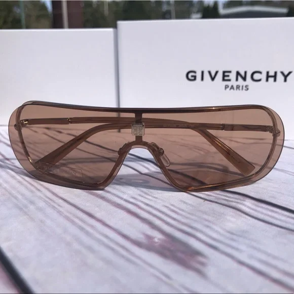 Givenchy Shield Rimless Brown/Bronze Sunglasses